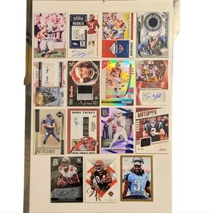 Lot of 15 different NFL Football Autographed/Serial Numbered/Jersey Relic Cards